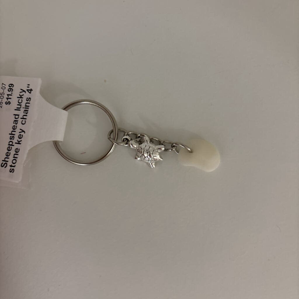 Sheepshead lucky stone key chains