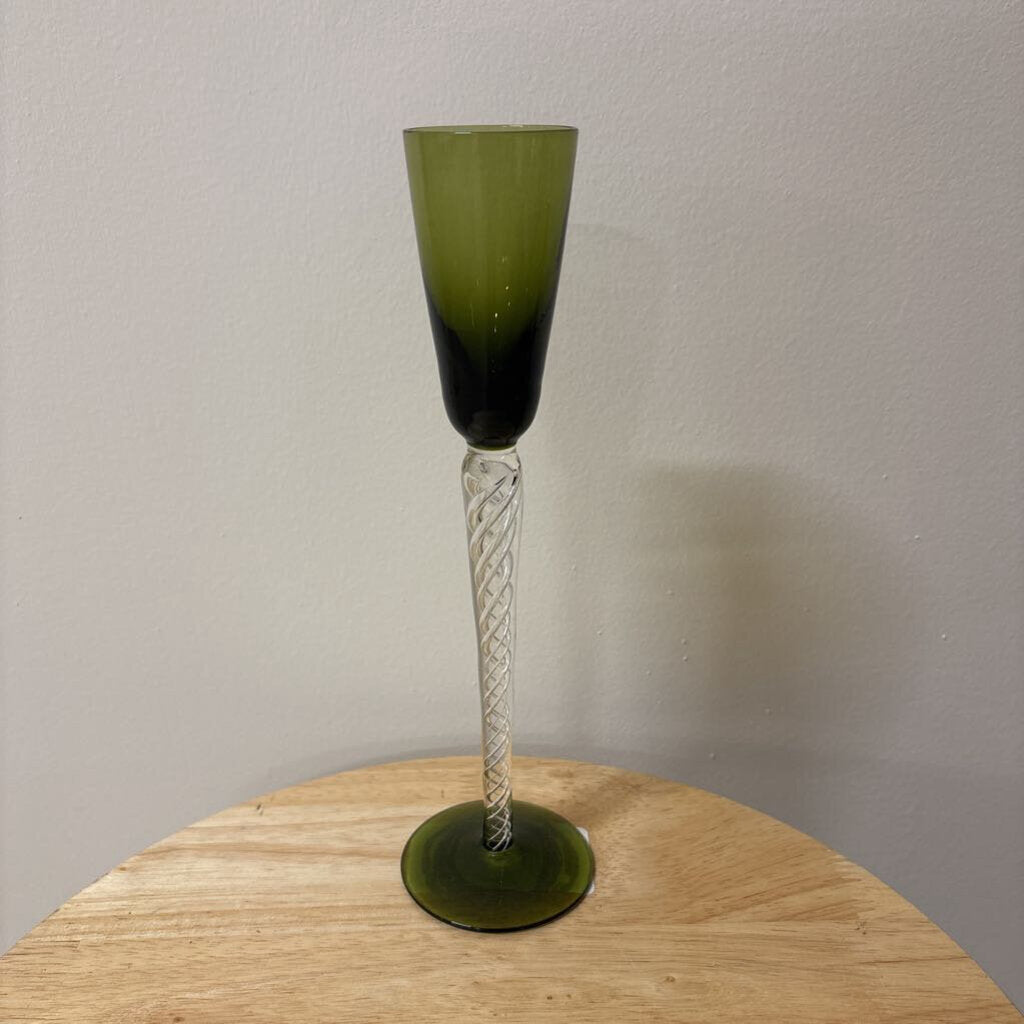 Vintage Stuart Crystal "Iona" Air Twist Stem Glasses
