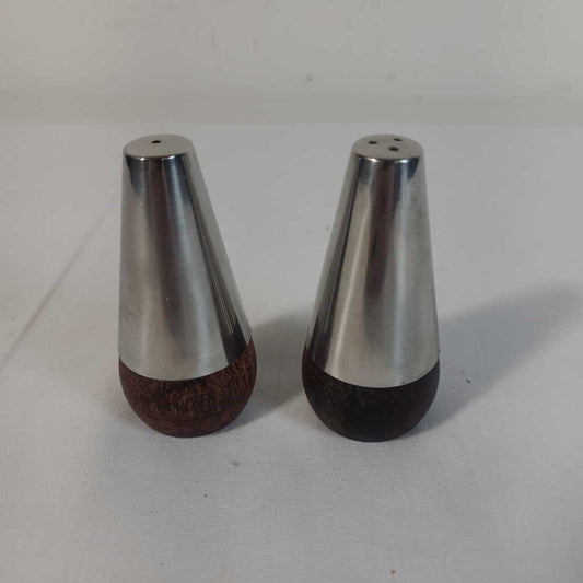 ROSEWOOD/ SILVER SALT & PEPPER SHACKERS