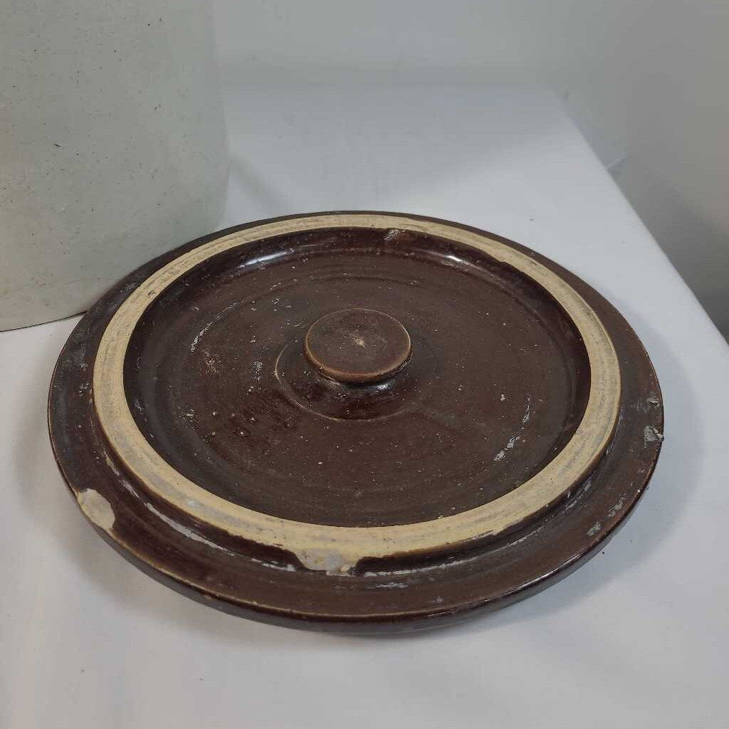 STONEWARE 4 GALLON CROCK W/LID