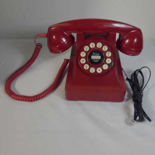 RED CROSLEY PUSH BUTTON PHONE