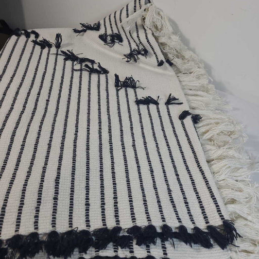 BLUE & WHITE THROW