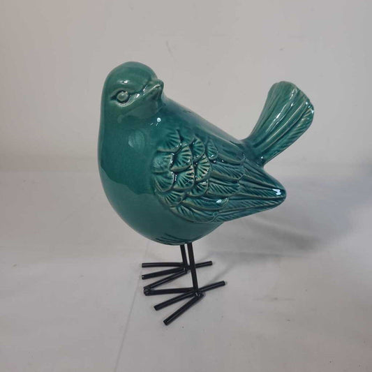 TEAL CERAMIC BIRD