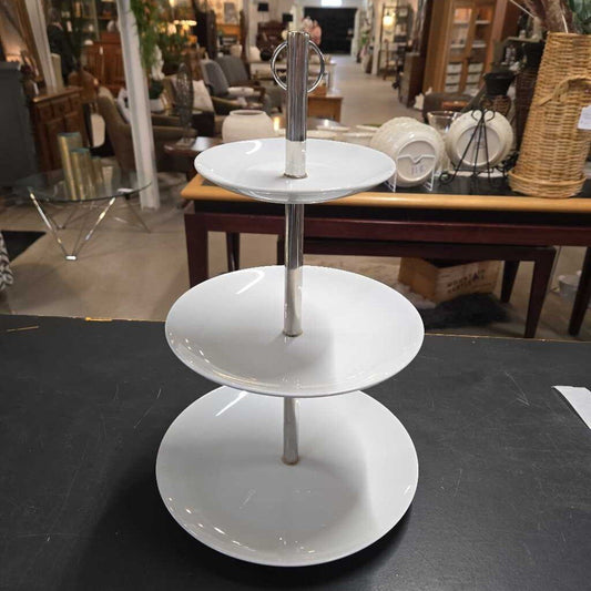 3 TIER WHITE ROUND SERVER