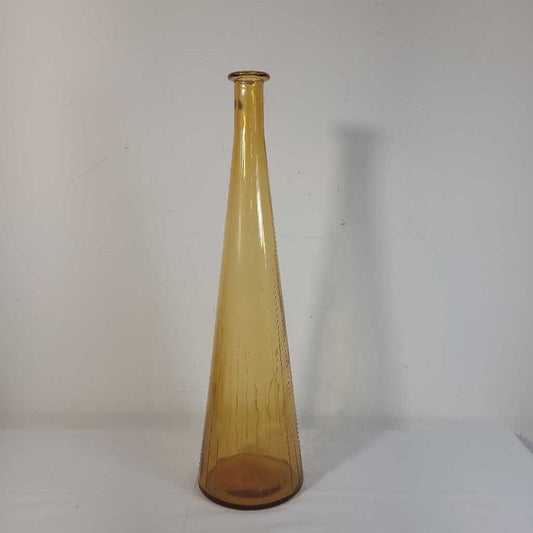 AMBER GLASS VASE