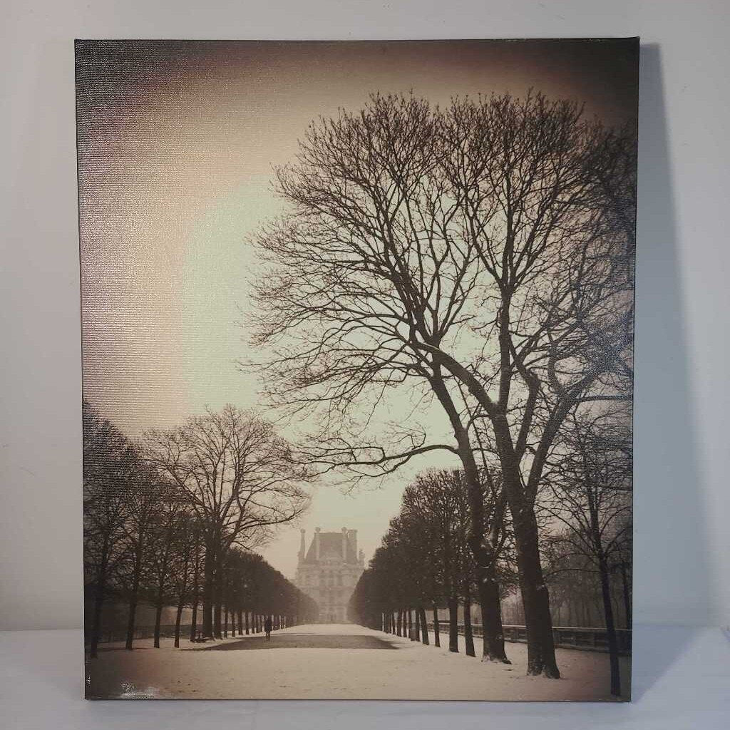 TREE LINED YARD CANVAS