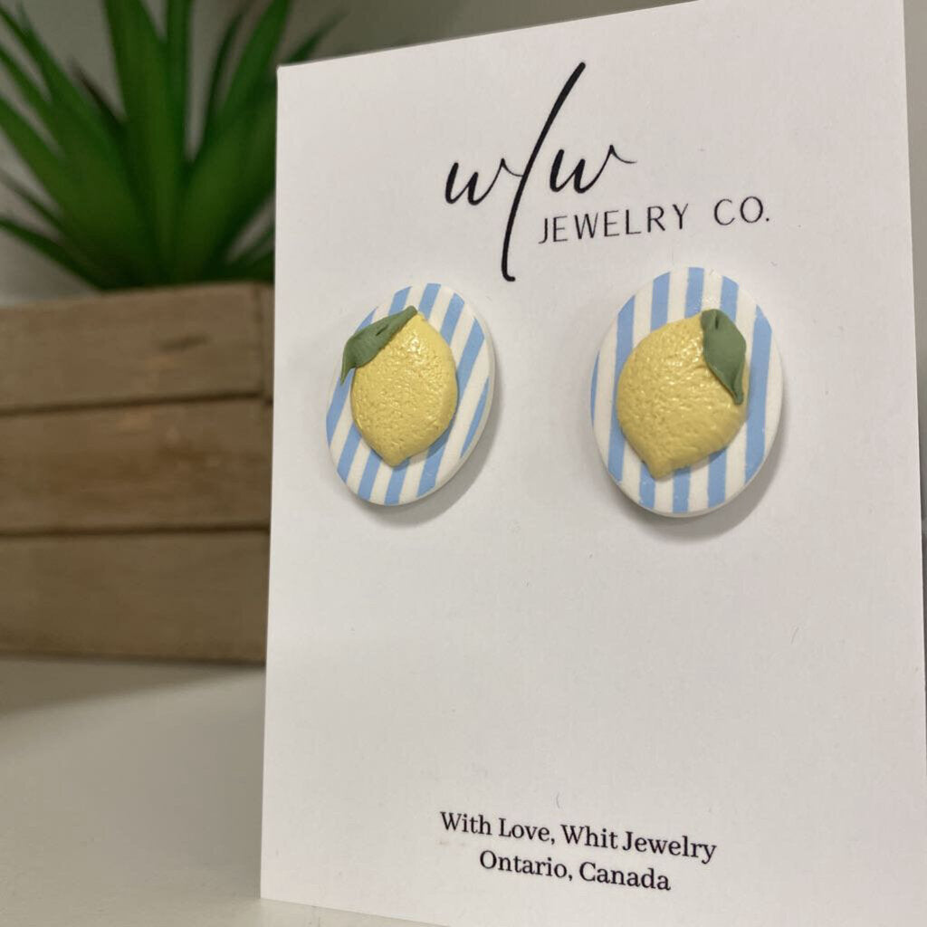 STRIPE LEMON STUDS