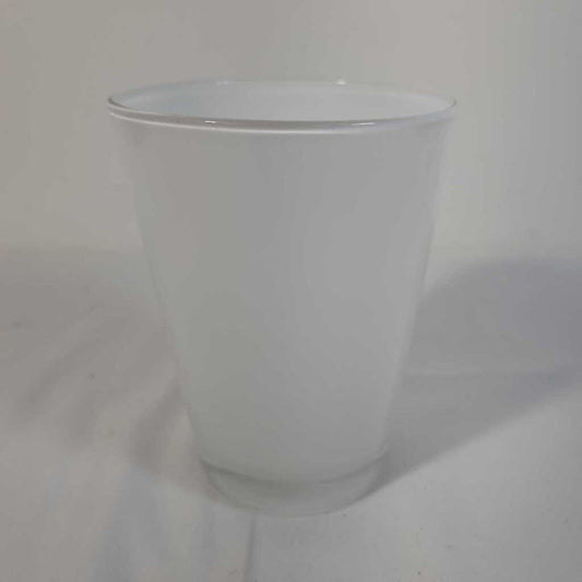 WHITE GLASS VASE