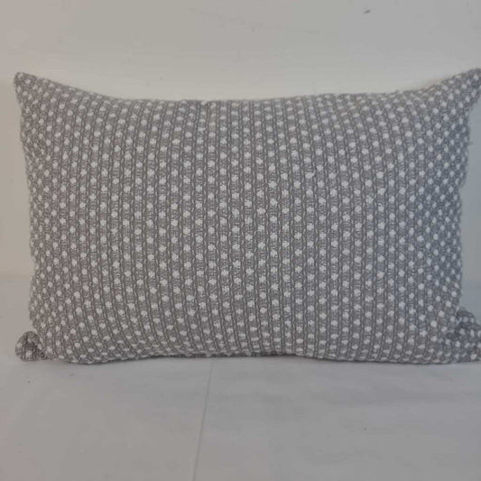 GREY/WHITE LUMBAR PILLOW