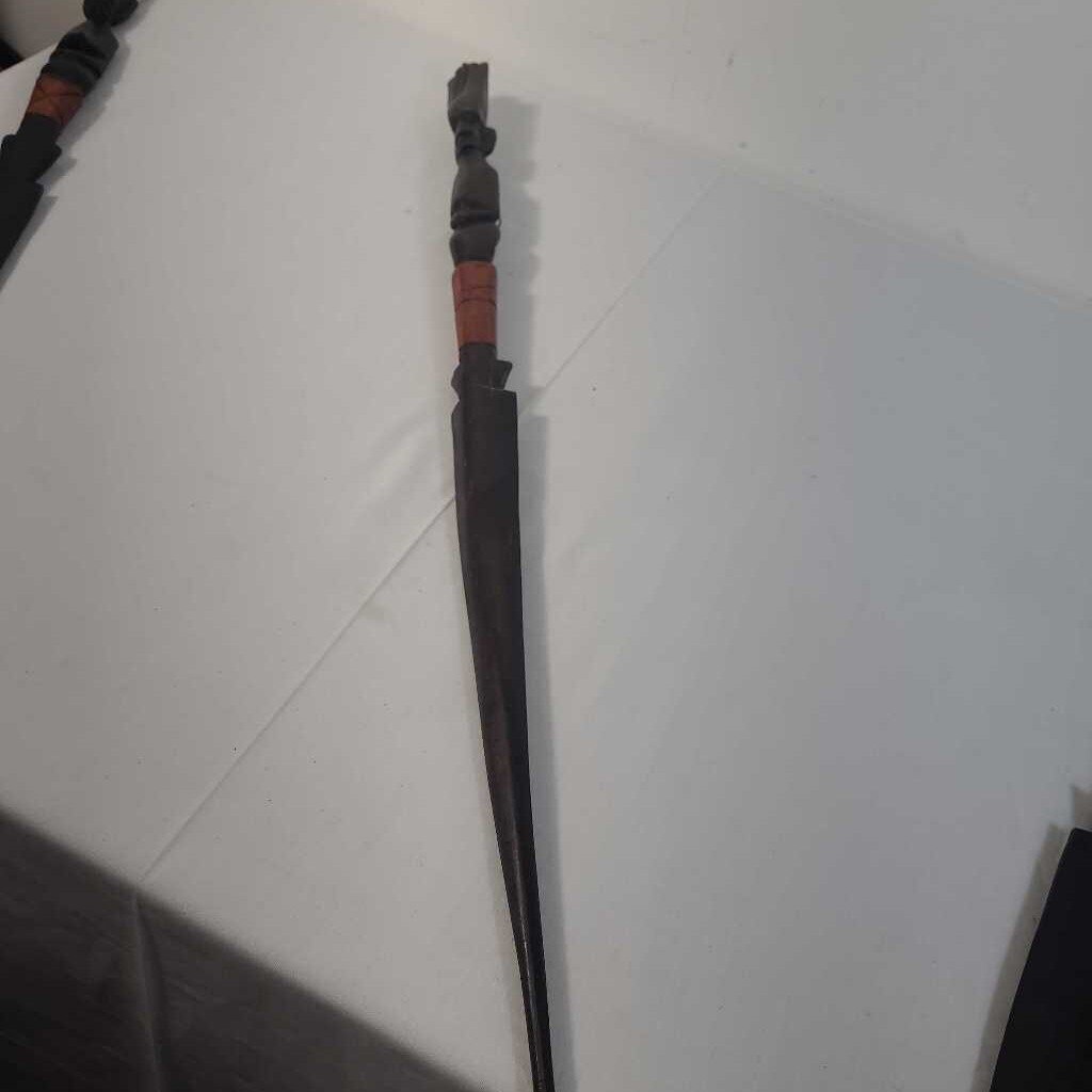 AFRICAN CARVED TRIBEL SPEAR~B