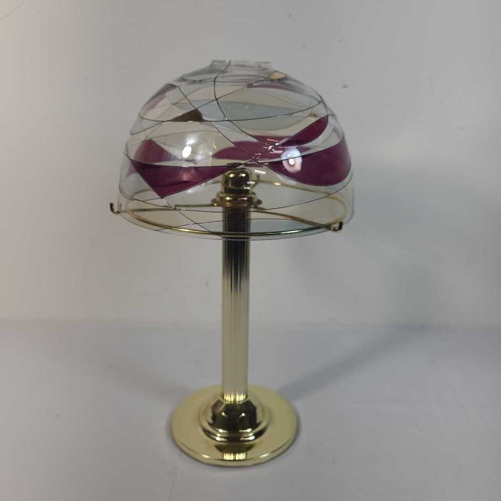 VTG PARTYLITE CALYPSO MOSAIC GLASS CANDLE LAMP