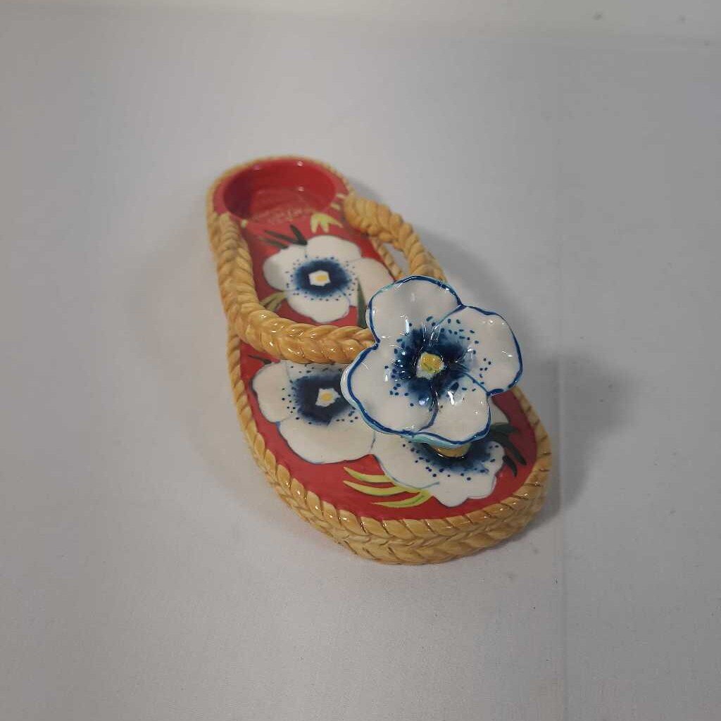 TROPICAL FLOWER FLIP FLOP TEALIGHT HOLDER