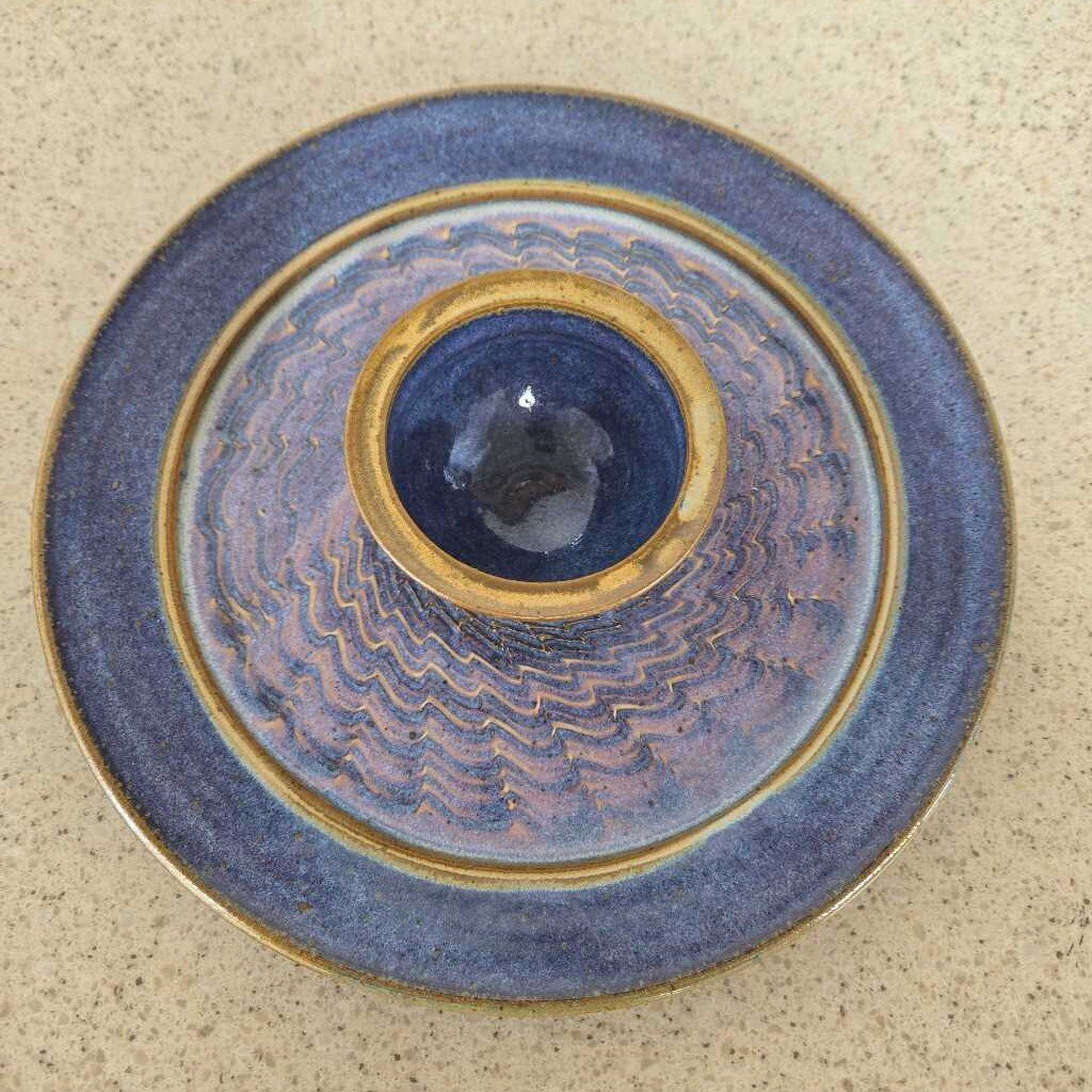 POTTERY CHIP & DIP PLATE