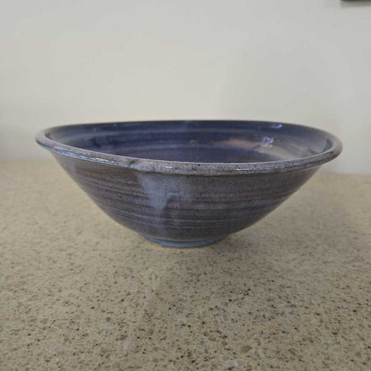 PURPLE/BLUE POTTERY SERVING BOWL