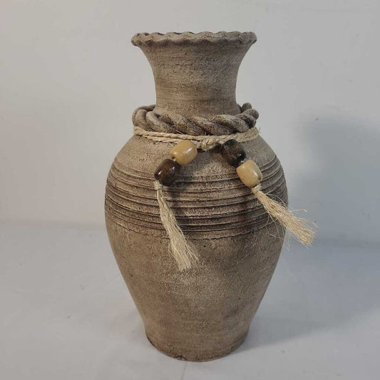 POTTERY VASE W/ OPENING FOR PLANT OR TEA LIGHT