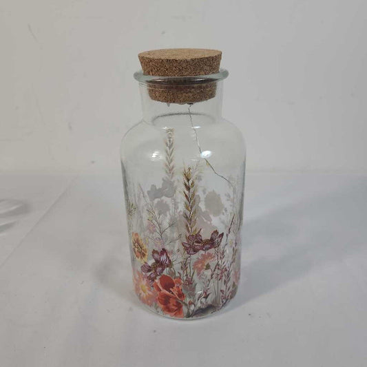 CORK TOP FLORAL JAR
