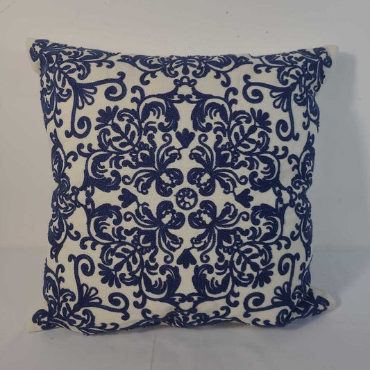 NAVY EMBROIDERED PILLOW