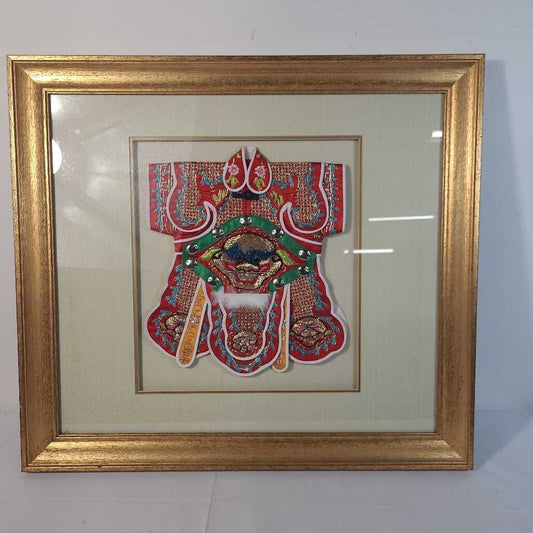 FRAMED TRADITIONAL TAIWANESE PUPPETRY COSTUME A