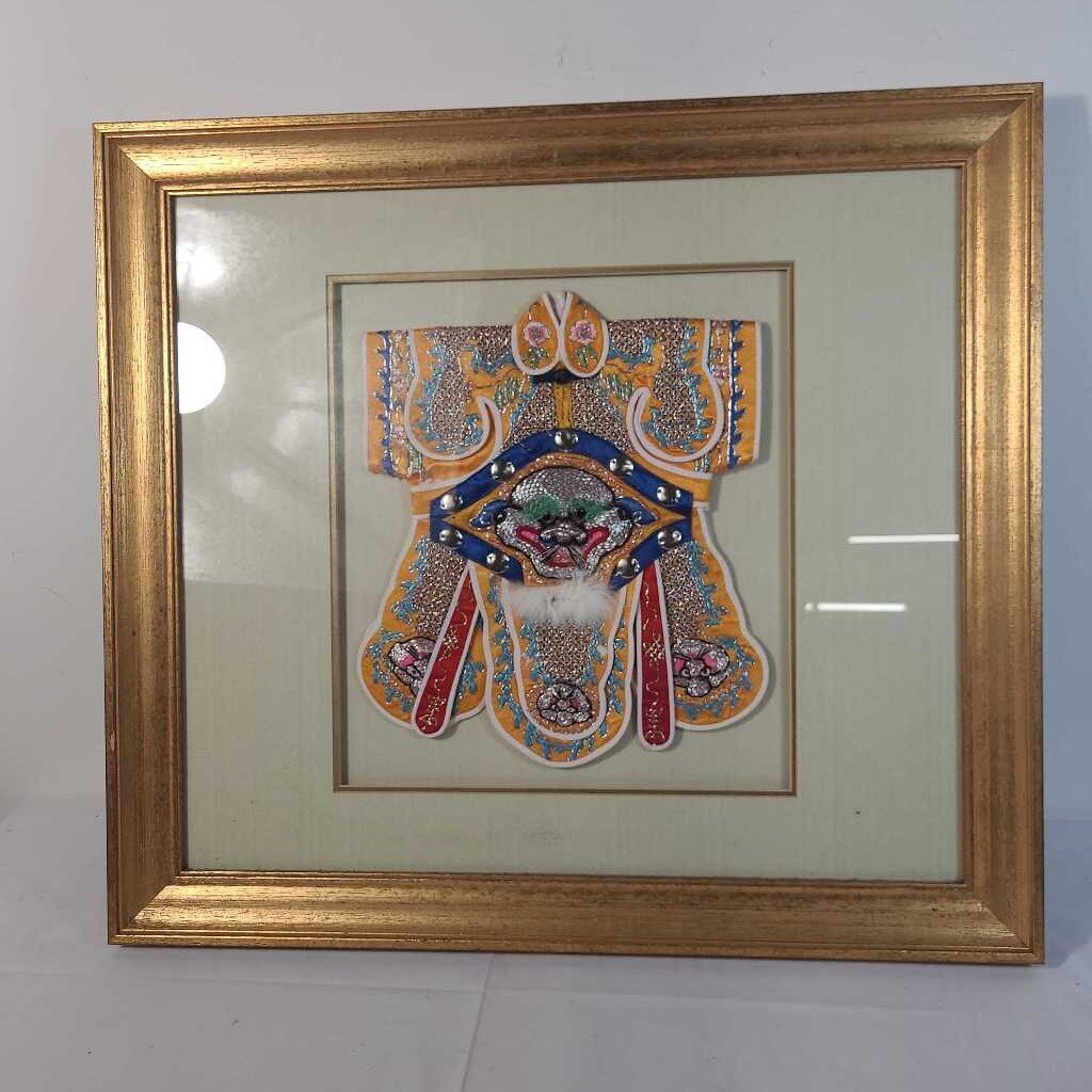 FRAMED TRADITIONAL TAIWANESE PUPPETRY COSTUME B