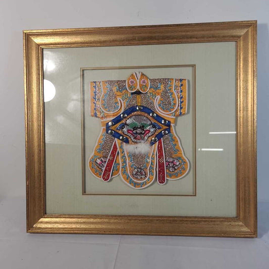 FRAMED TRADITIONAL TAIWANESE PUPPETRY COSTUME B