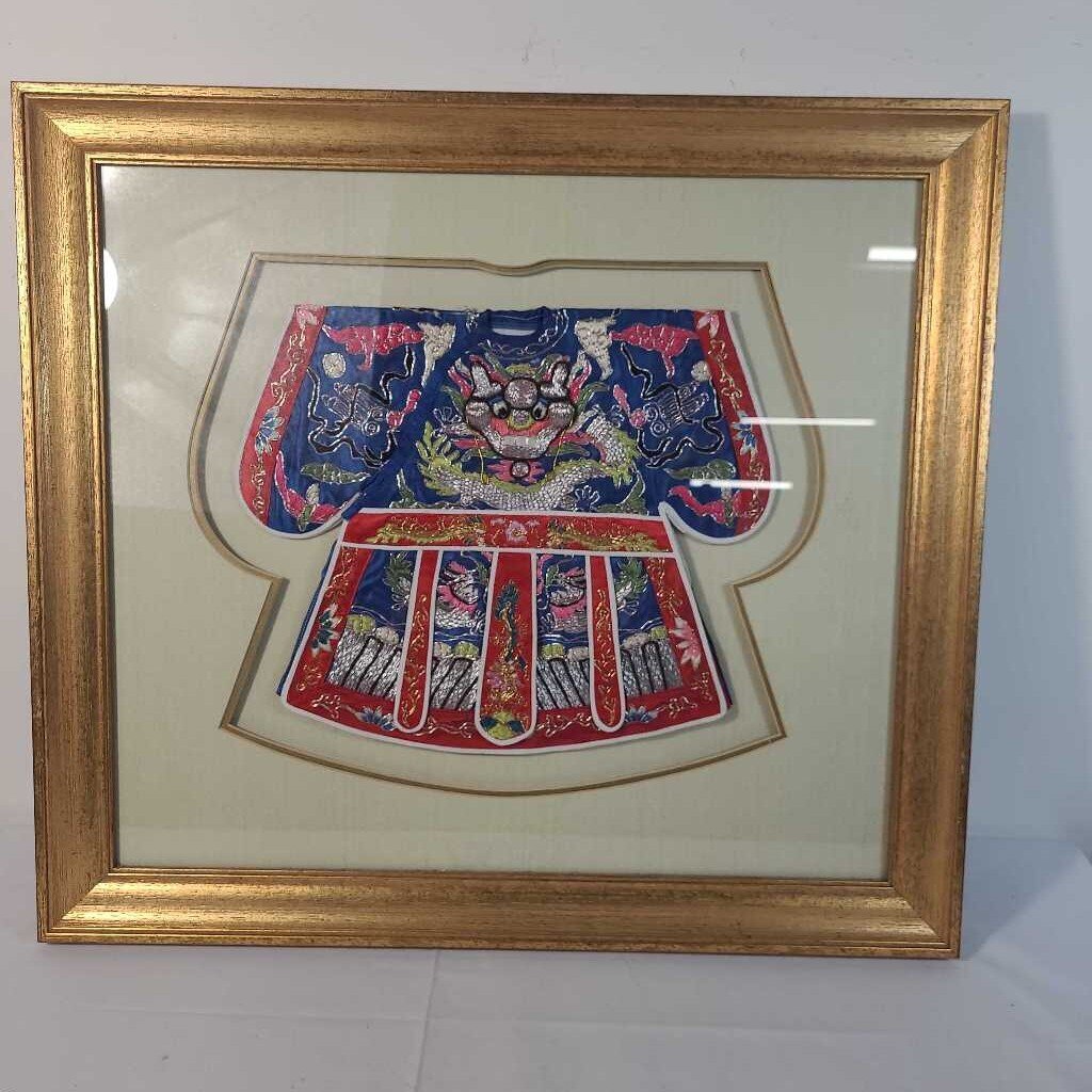 FRAMED TRADITIONAL TAIWANESE PUPPETRY COSTUME C