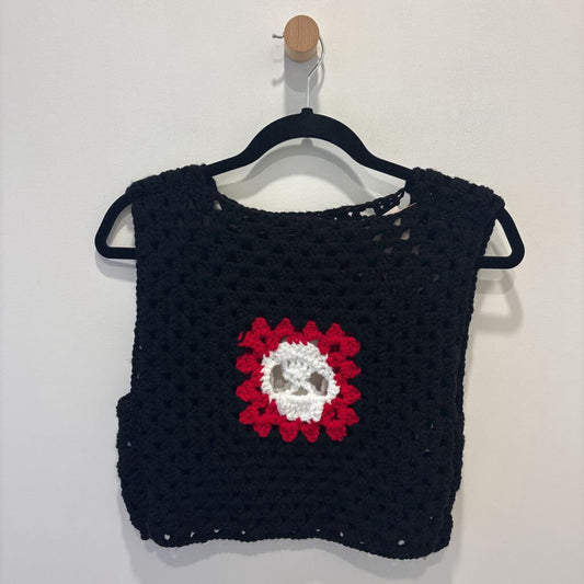 SKULL GRANNY SQUARE VEST