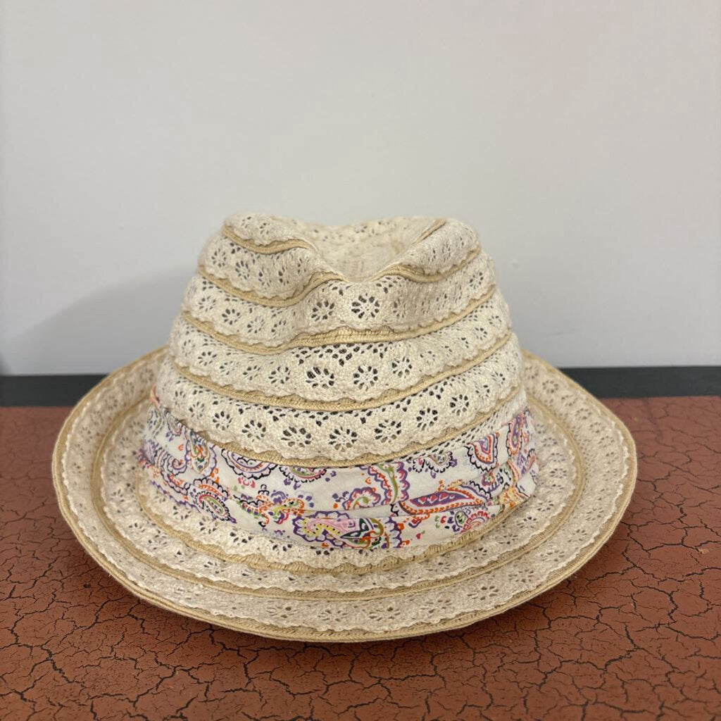 LACE FEDORA SUN HAT