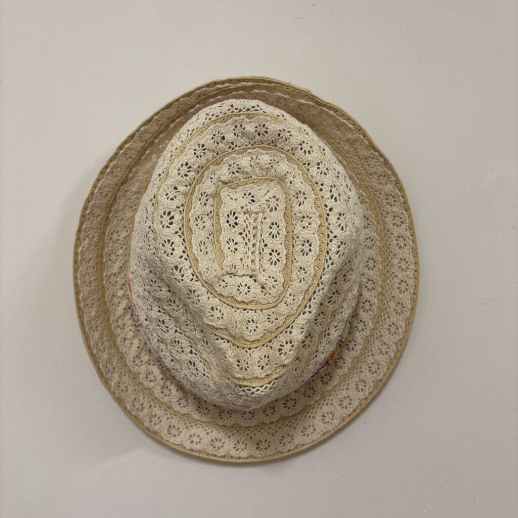 LACE FEDORA SUN HAT