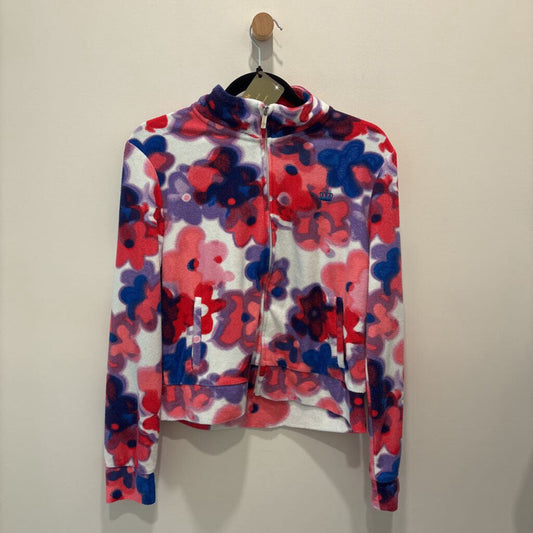 JUICY - FLORAL TERRY ZIPPERED SWEATER