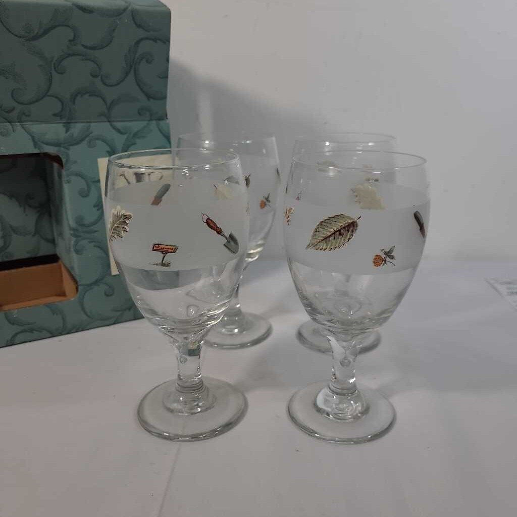 NATURE WOOD S/4 WINE GLASSES