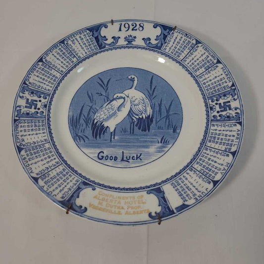 1928 DECORATIVE CALENDAR PLATE
