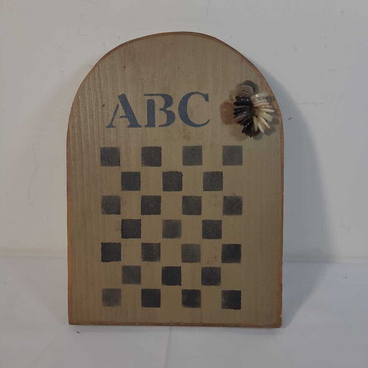 ABC CHECKERBOARD WALL SIGN