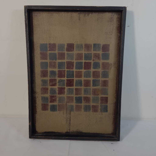 RED & BLUE CHECKERBOARD WALL SIGN