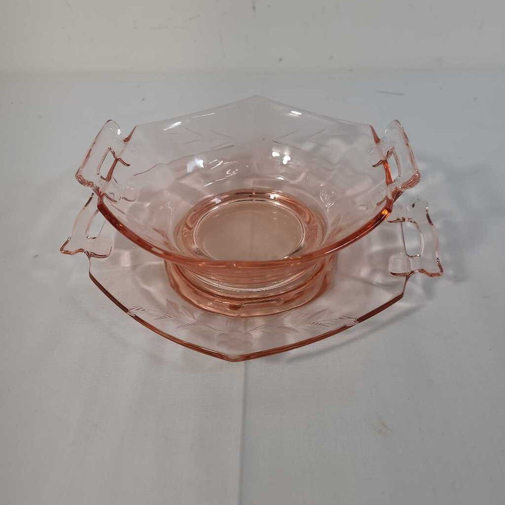 PR PINK CORNFLOWER DISHES