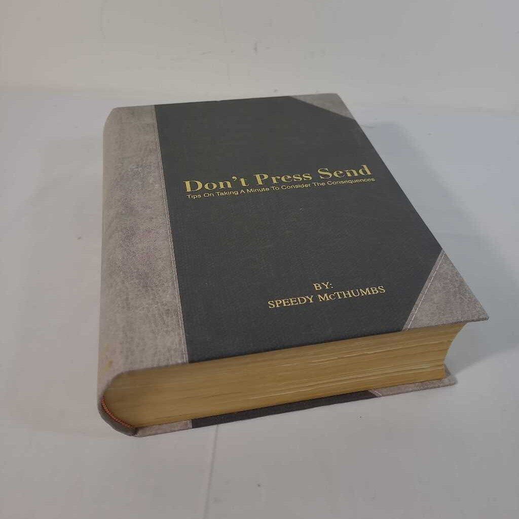 DON'T PRESS SEND FAUX BOOK