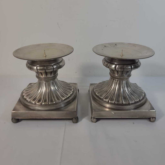 PR SILVER CANDLE HOLDERS
