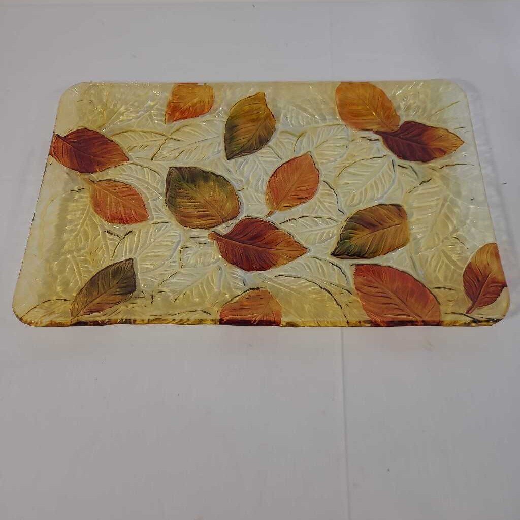 GLASS LEAF TRAY