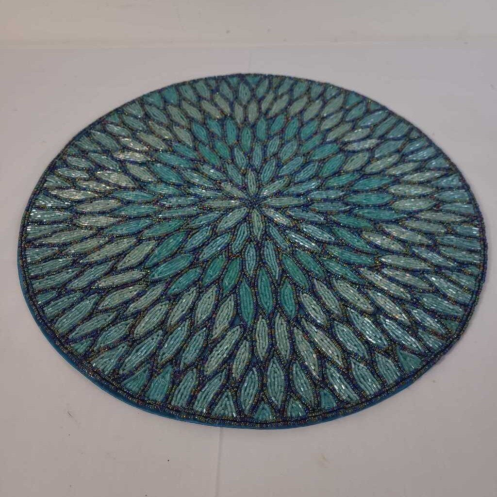 BLUE BEADED 15" PLACEMAT