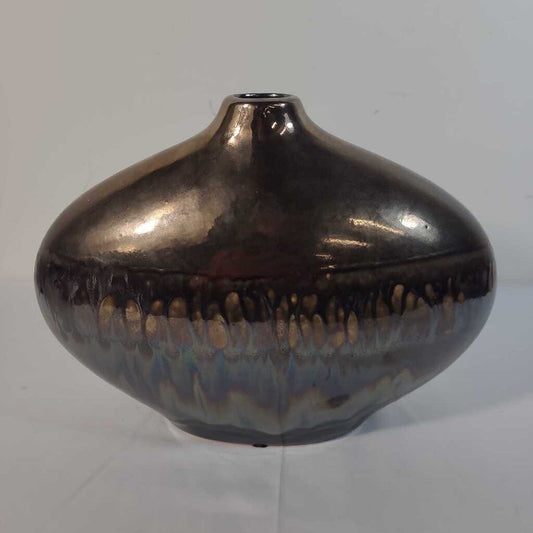 BRONZE OBLONG VASE