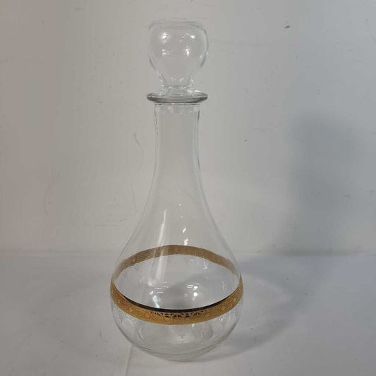 DECANTER W/ GOLD BAND