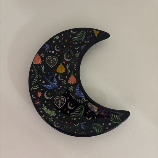 Midnight Bloom Crescent Moon trinket disk