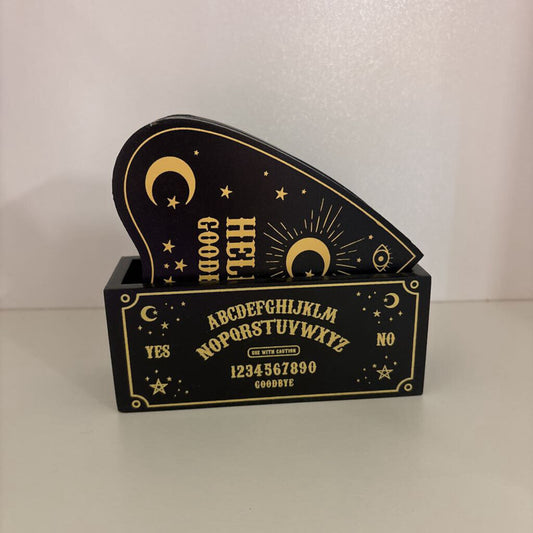Black and Gold Talking Board Planchette Coaster Set
