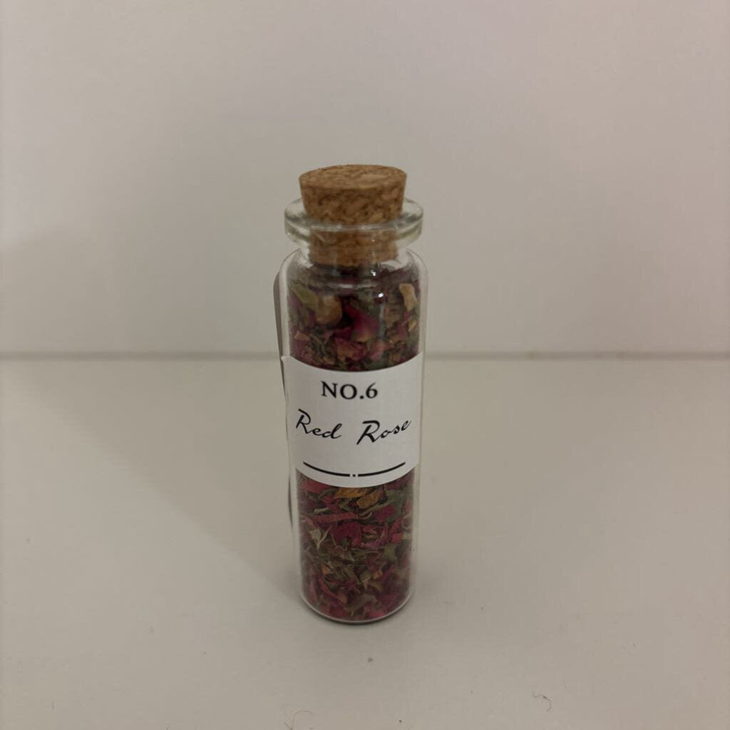 RED ROSE PETALS VIAL