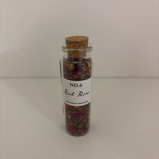RED ROSE PETALS VIAL