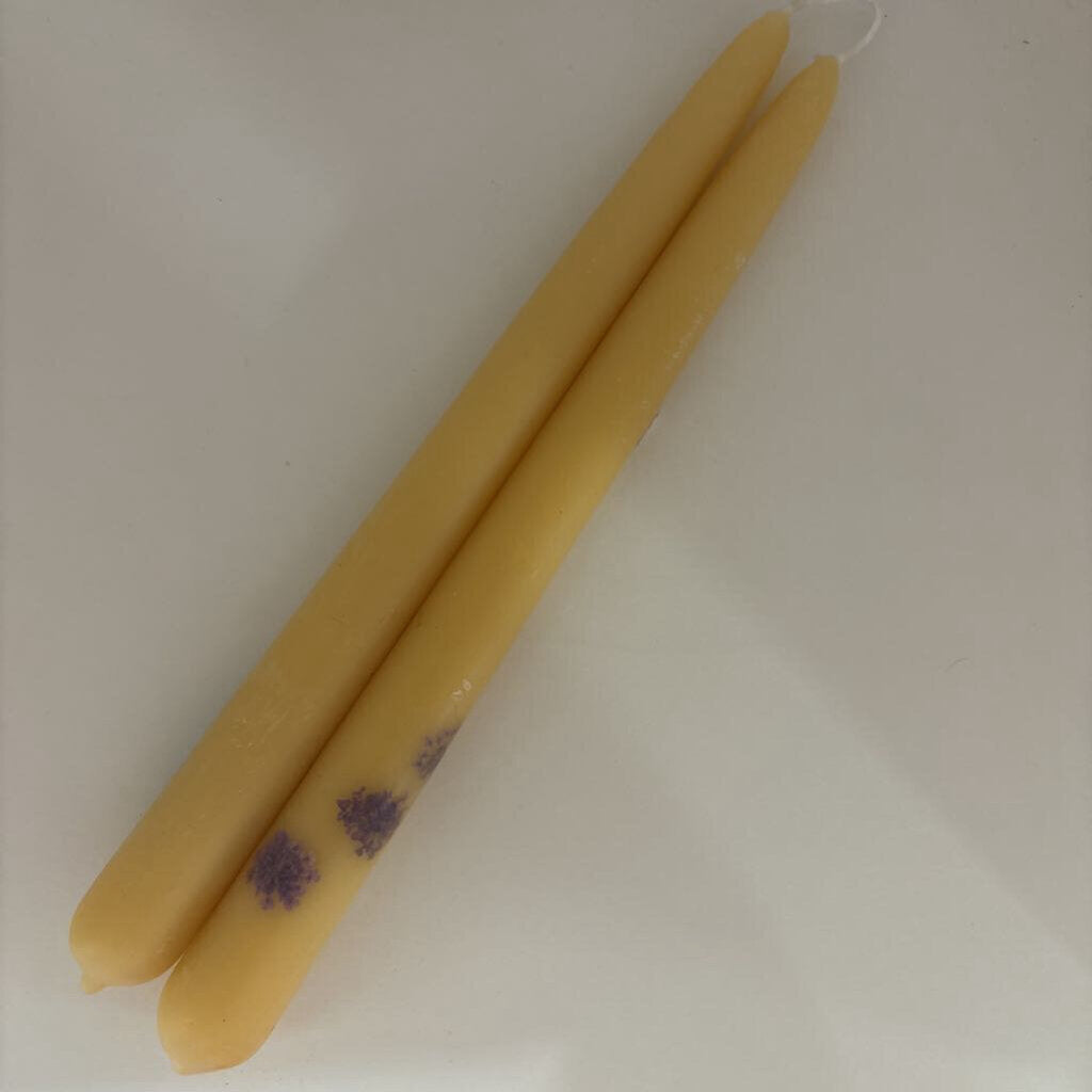 FLORAL TAPERS BEESWAX CANDLE