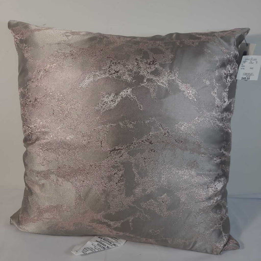 GREY & PINK DOWN FILLED PILLOW