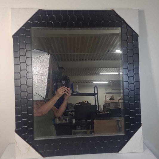 BLACK FRAMED MIRROR