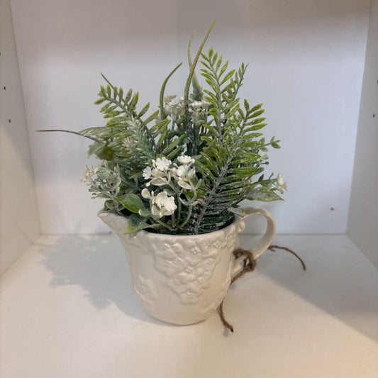 Floral Creamer with Greenery