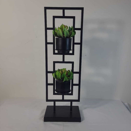 2 TIER FAUX SUCCULENTS