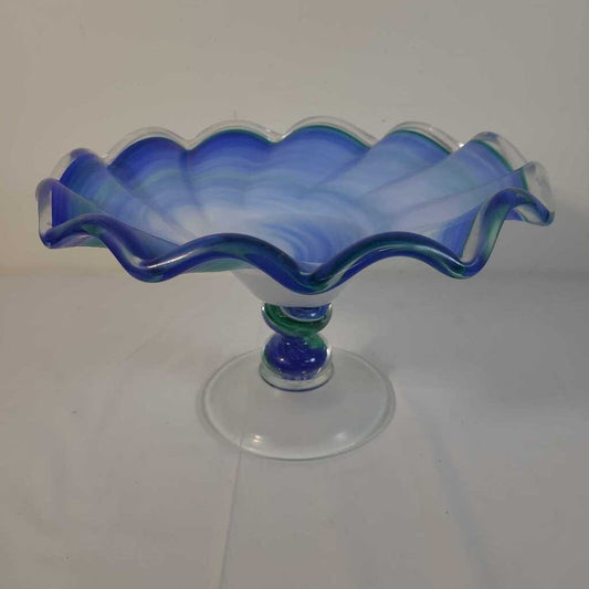 MURANO GLASS PEDESTAL BOWL